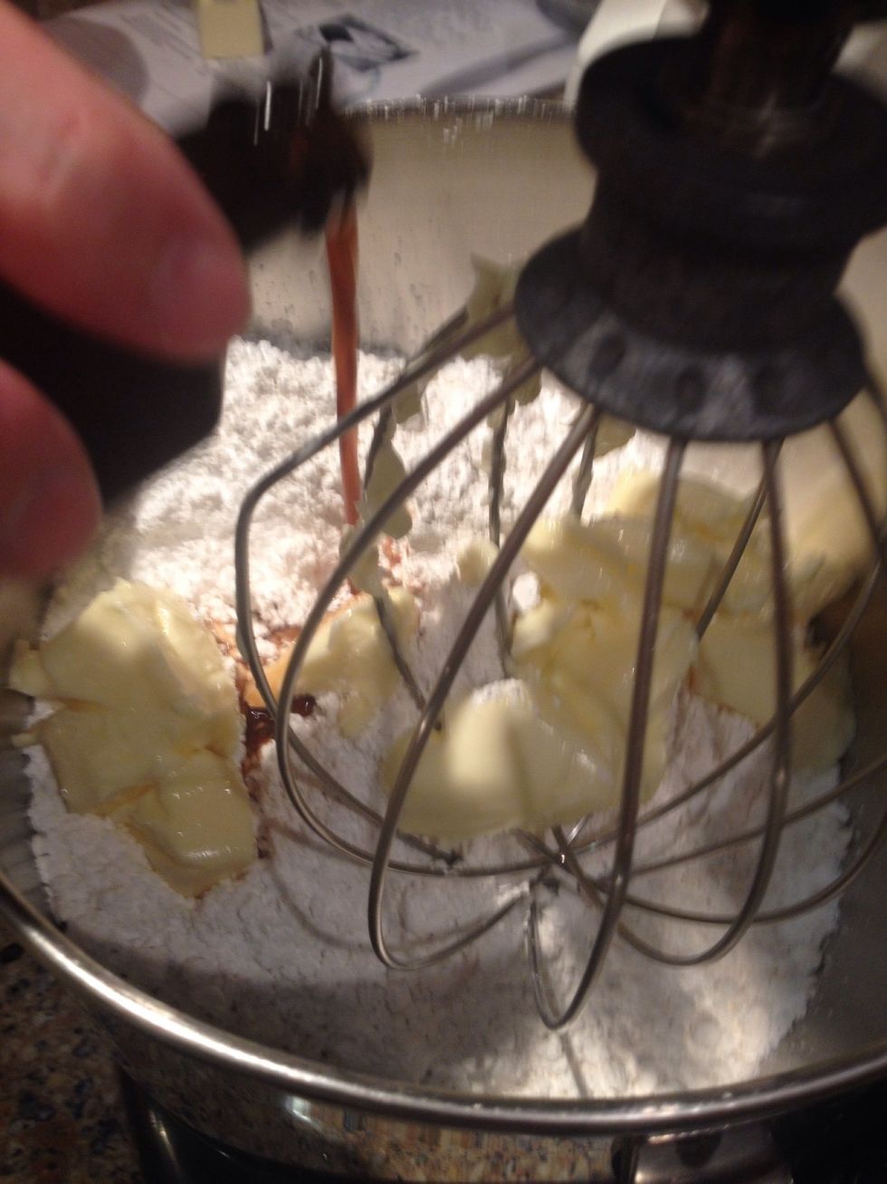 Then comes the 1 1/2 tsp. vanilla.