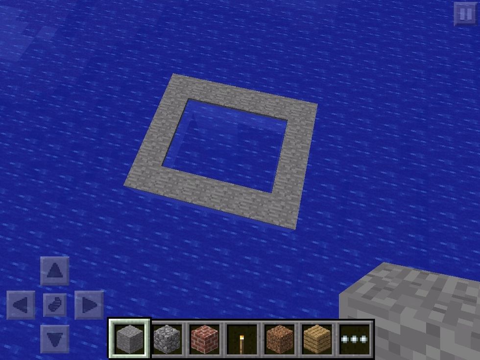 Then complete the spuare by adding 4 blocks (again)