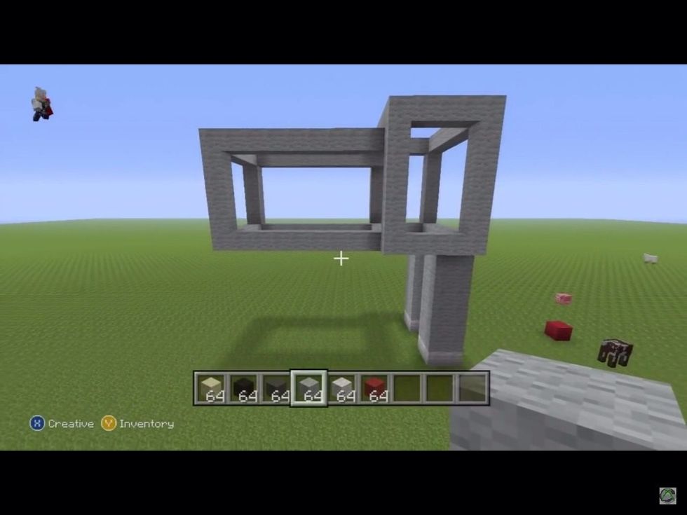 Then connect all the sides forming a rectagular shape for the body