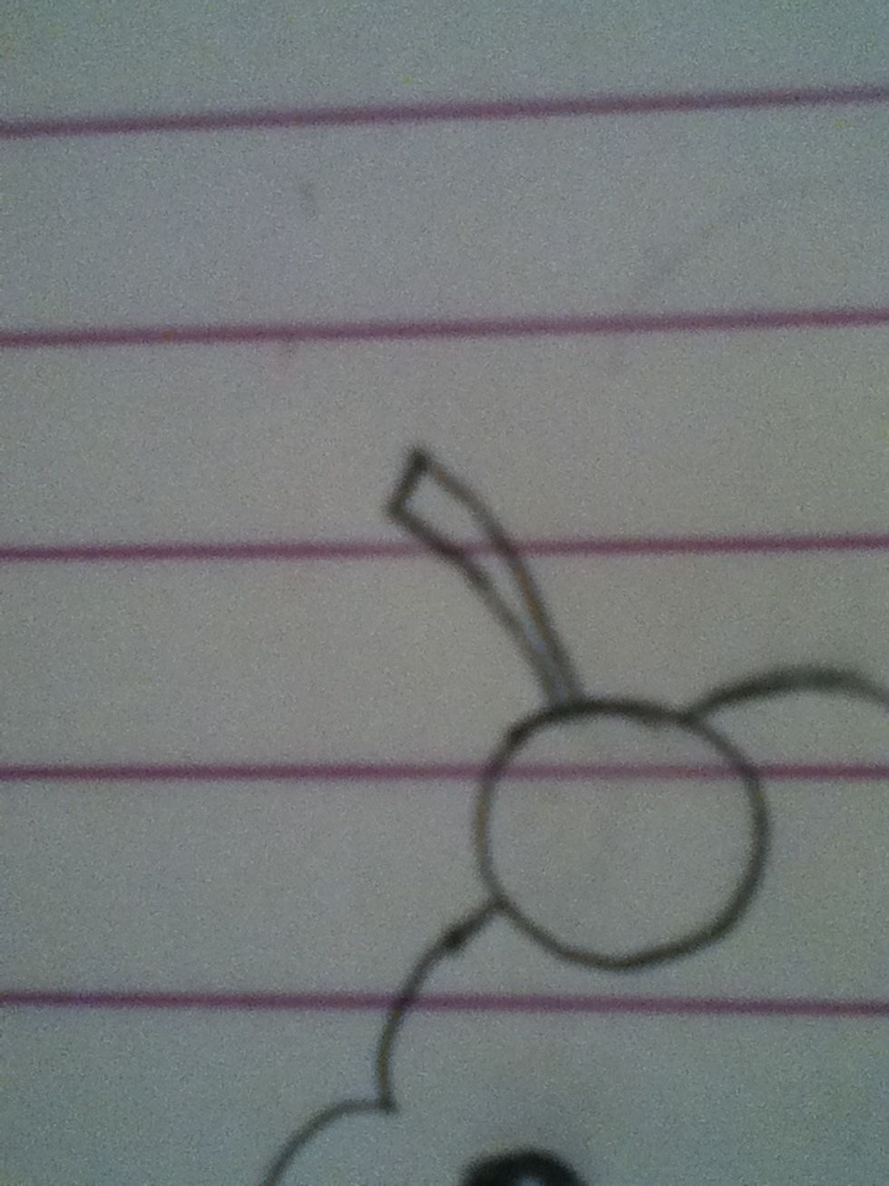 Then connect it to the cherry, making the stem wider at the top and thinner once it meets the cherry