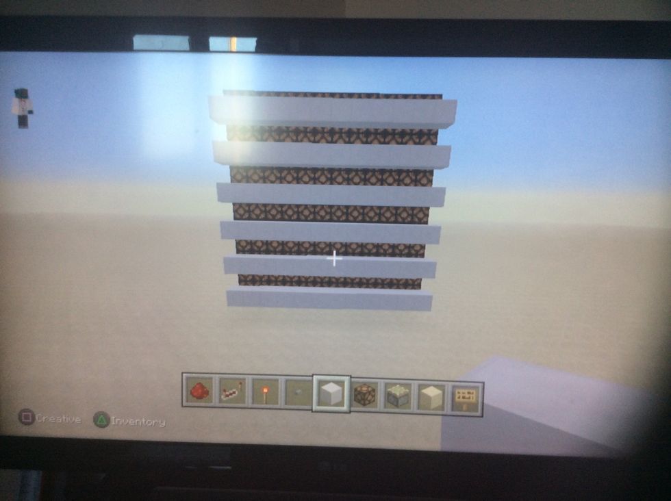 Then continue this every other block all the way to the top.