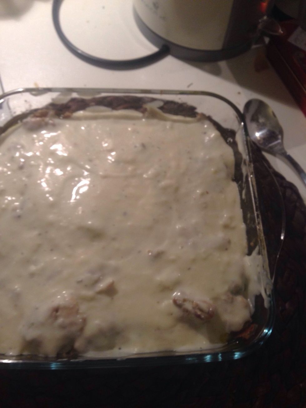 Then cover it with bechamel sauce\u263a\ufe0f i know not very healty but sometimes i know you want to comit the crime\ud83d\ude09