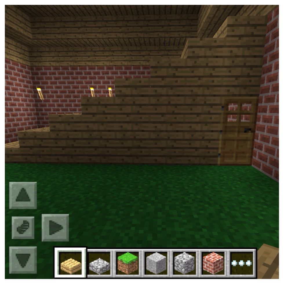 Then, cover your stair sides and add a door! If you look at it and can't see the door, you won't even know their is a room inside!