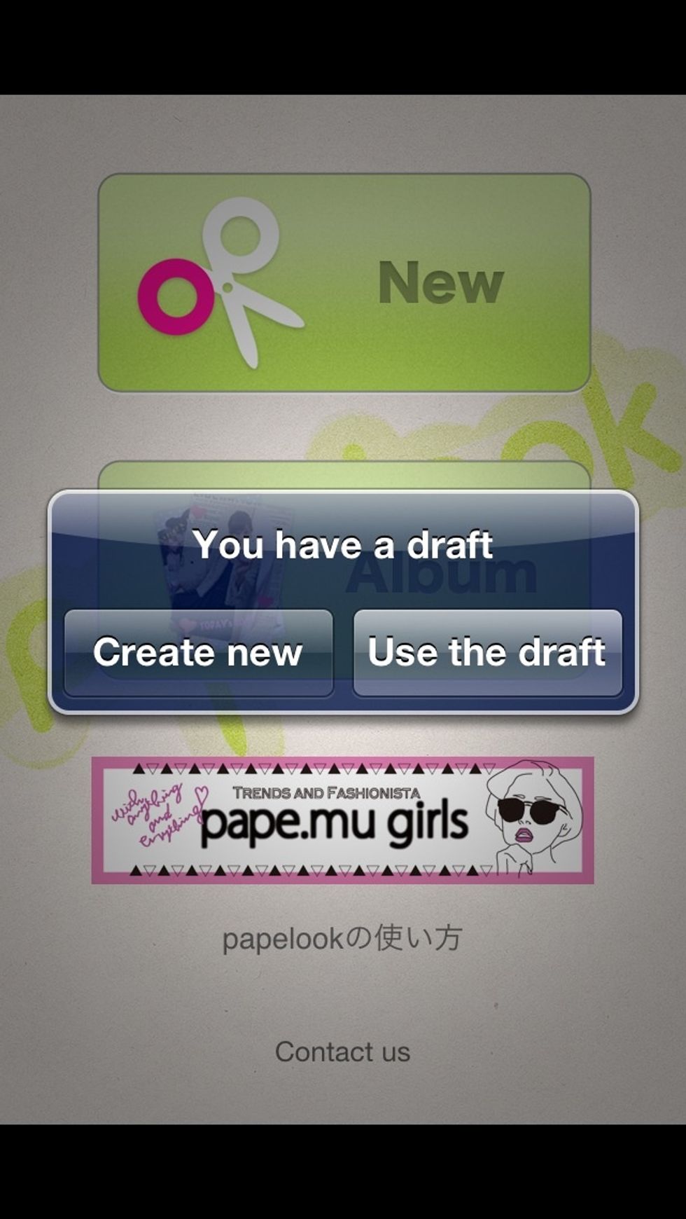 then, 'create new'
