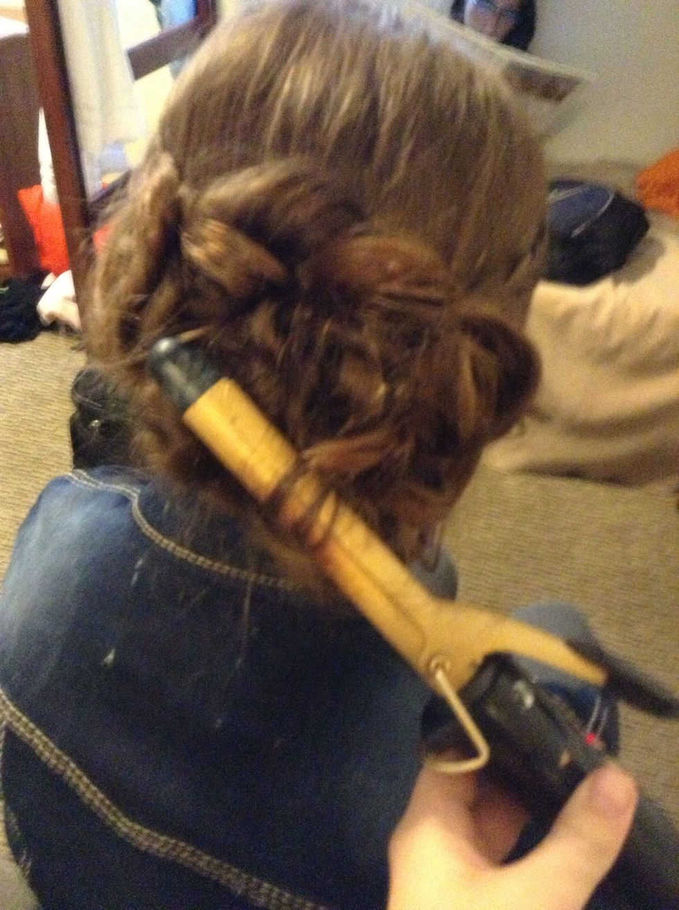 Then curl all the fly-a-ways and loose pieces :)