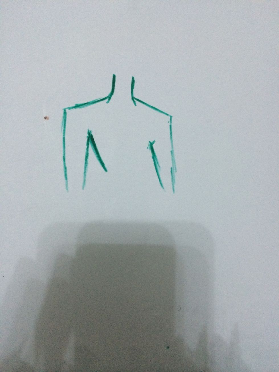 Then curve in with a line