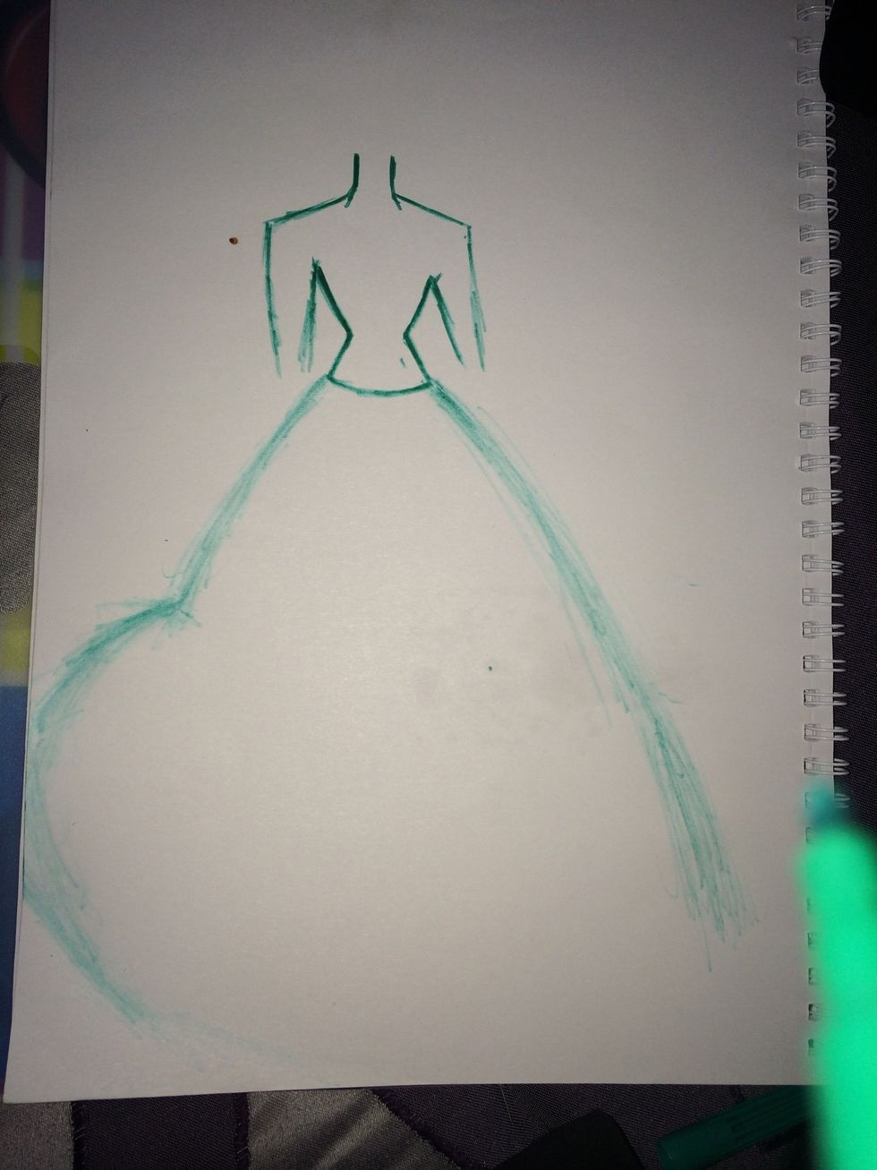 Then curve the left side out a little bit. Not too much as you can see in the pic