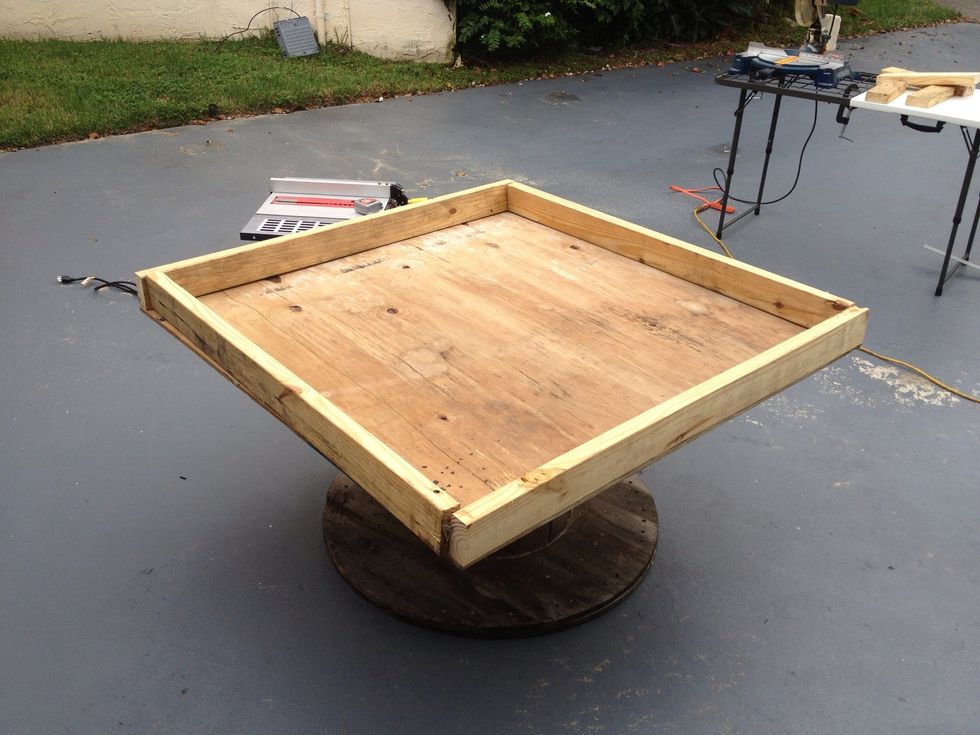 Then cut 2x4's to frame it