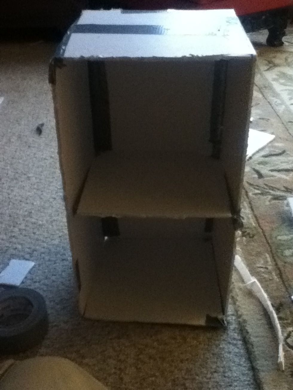 Then cut a piece then tape or glue it on