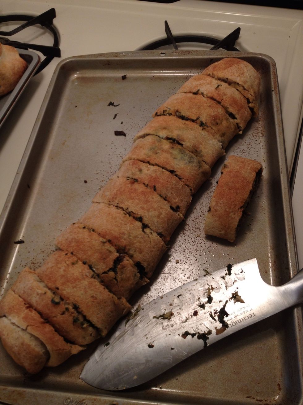 Then cut about 1 inch size slices