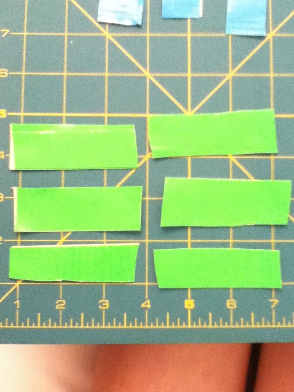Then cut each one in half. Now you have six 3inch pieces.