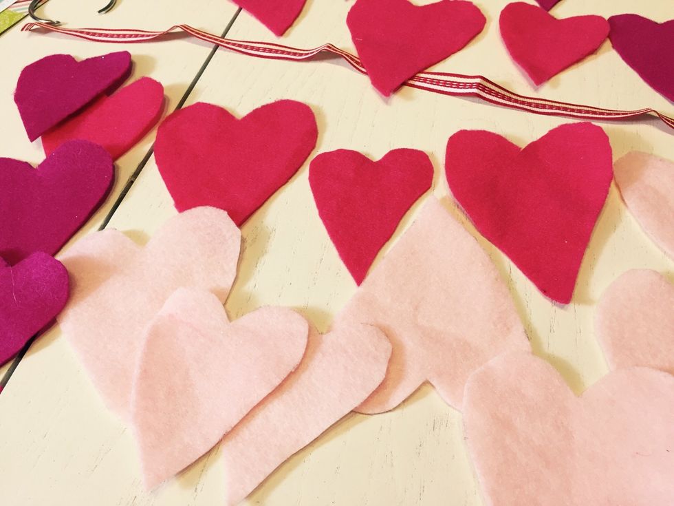 Then cut each one out cutting on the inside of the line if you used the marker so the black does not show. Or flip the template over so the tracing is on the back.