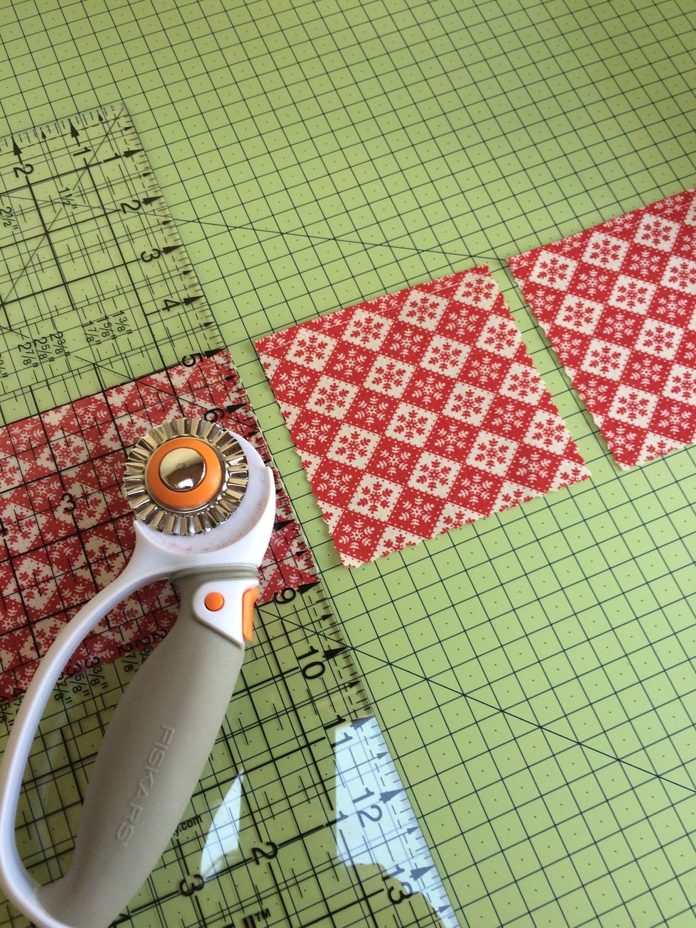 Then cut into 4 inch pockets.