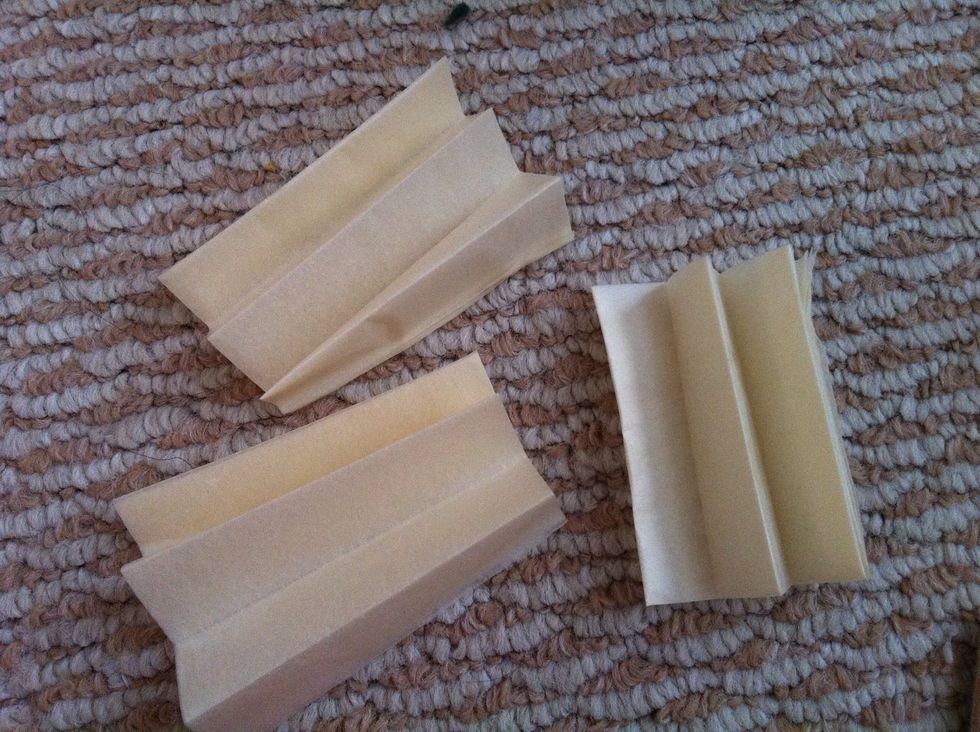 Then cut it into three parts evenly.