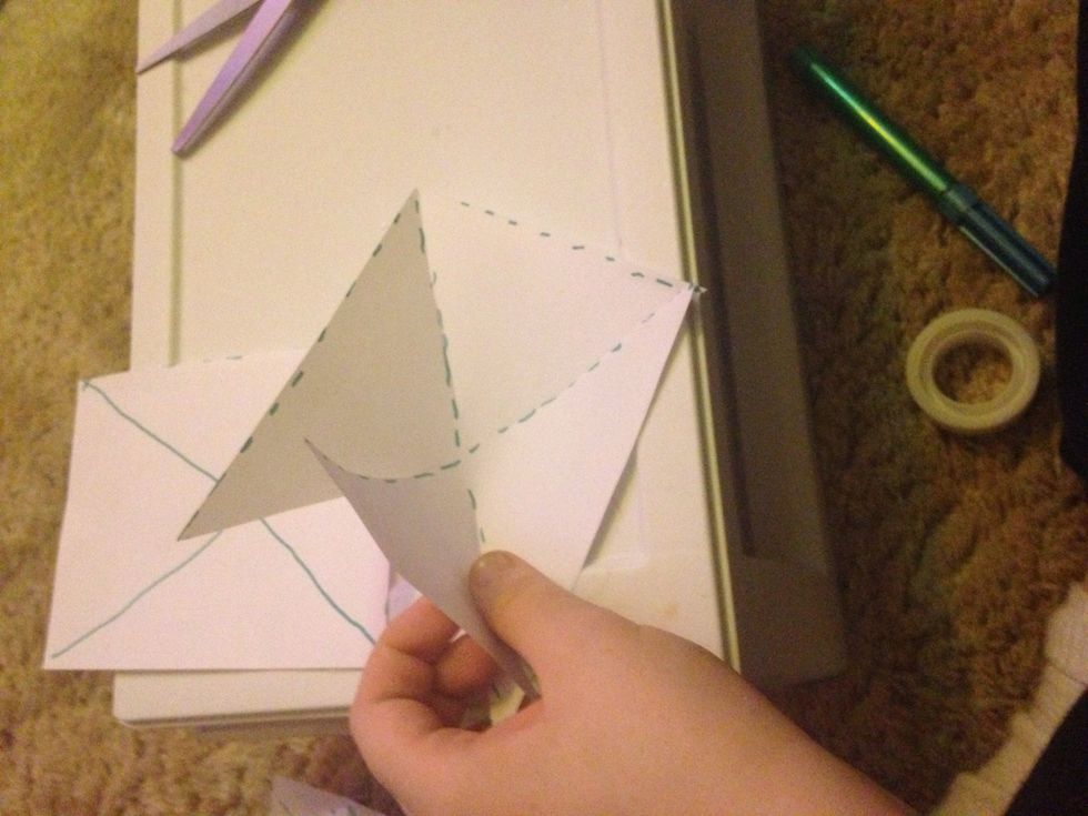 Then cut it just no the hole way