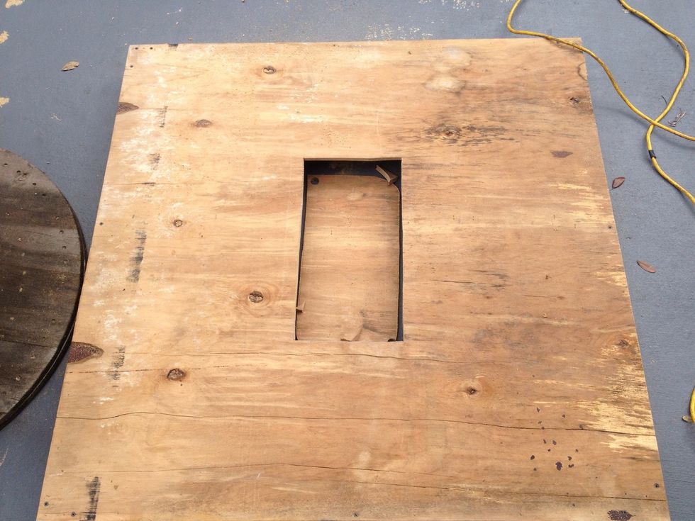 Then cut it out with a jig saw