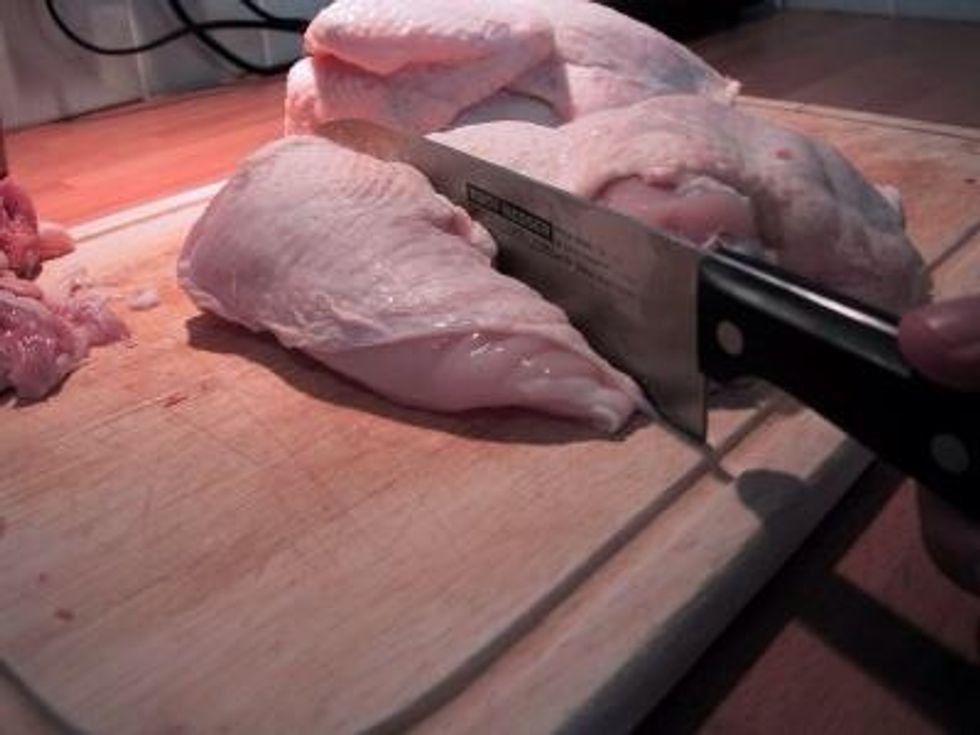 Then cut off the breast