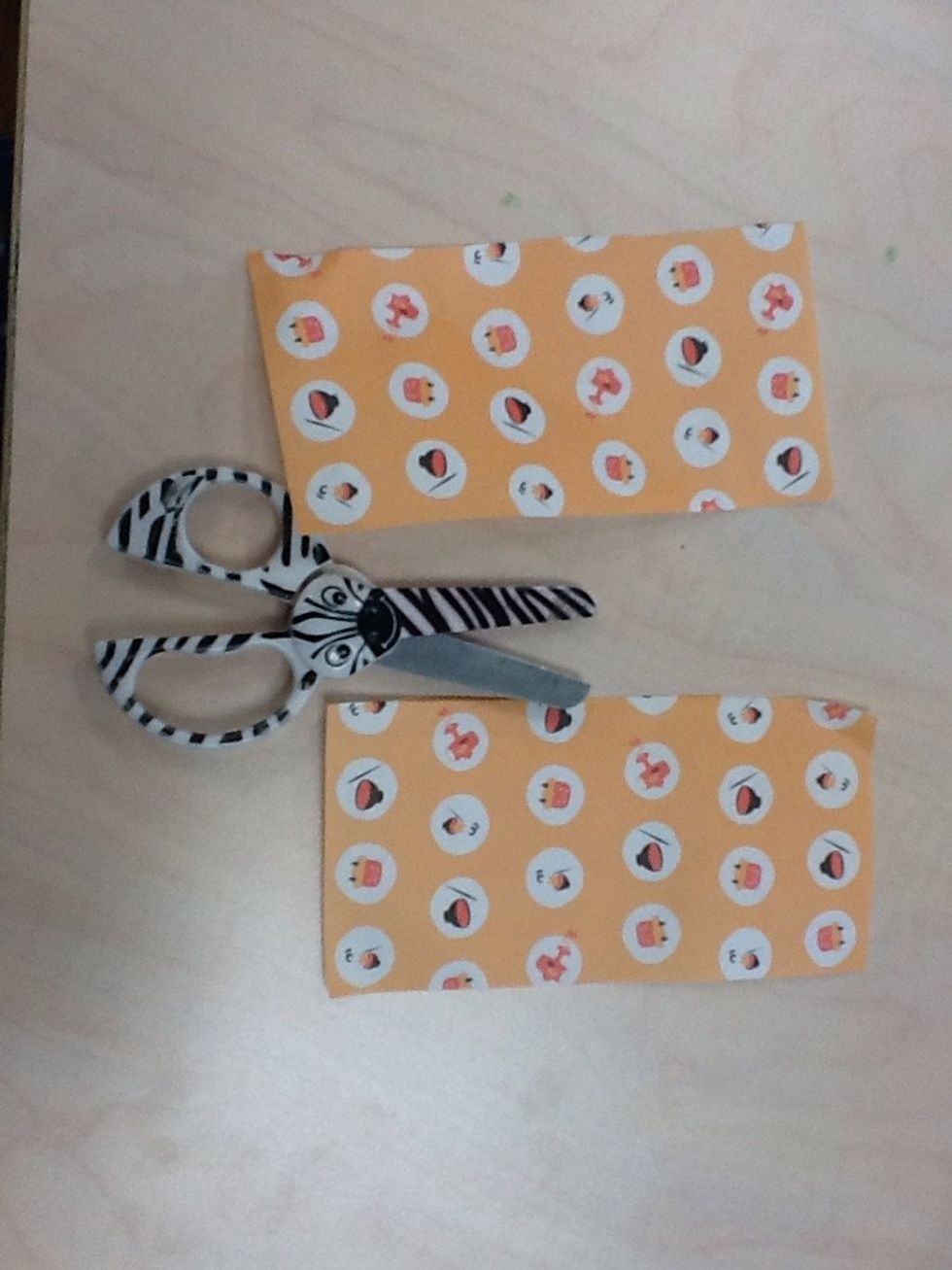 Then cut one peace of paper