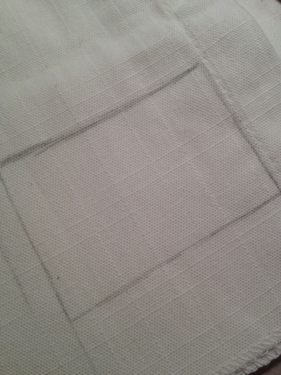 Then cut out a peace of fabric in the size you wanna:)