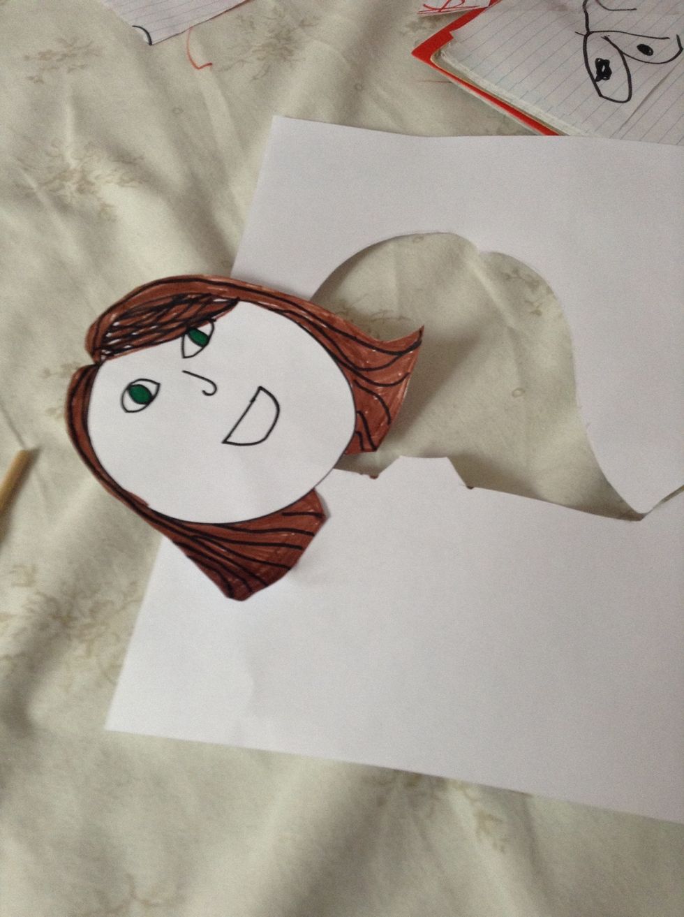 Then,cut out your puppet's face.