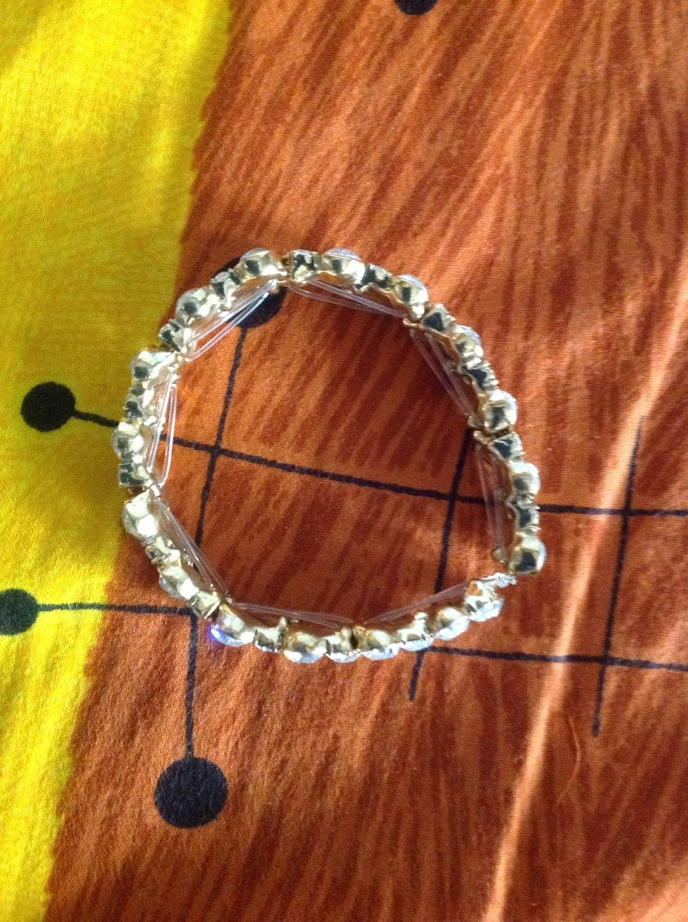 Then cut the elastic and tie it at the end.