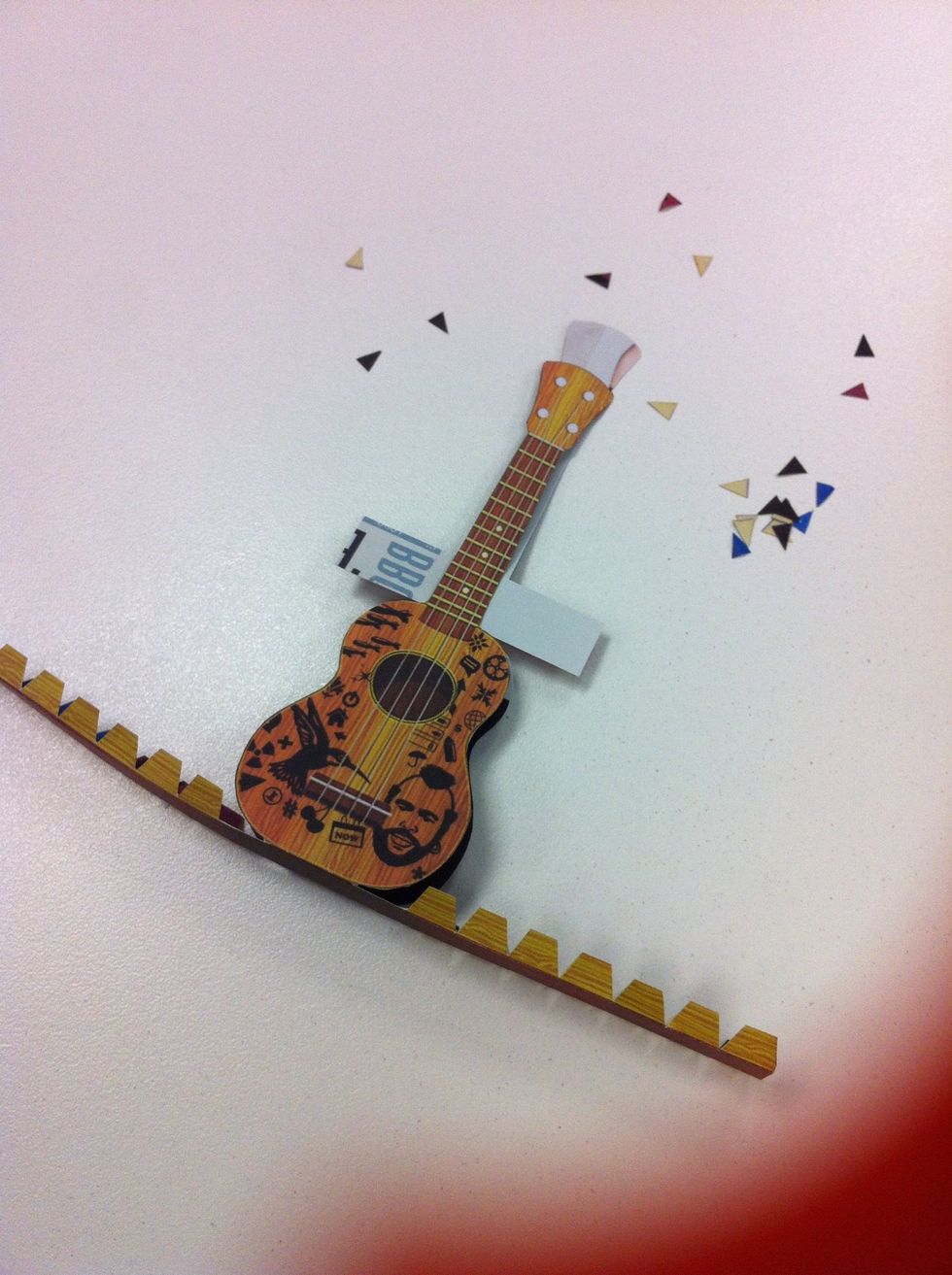 Then cut the small edge, it will easier to fold.