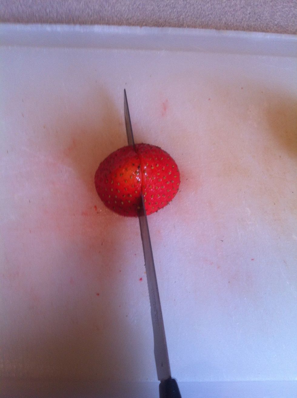 Then cut them in half.