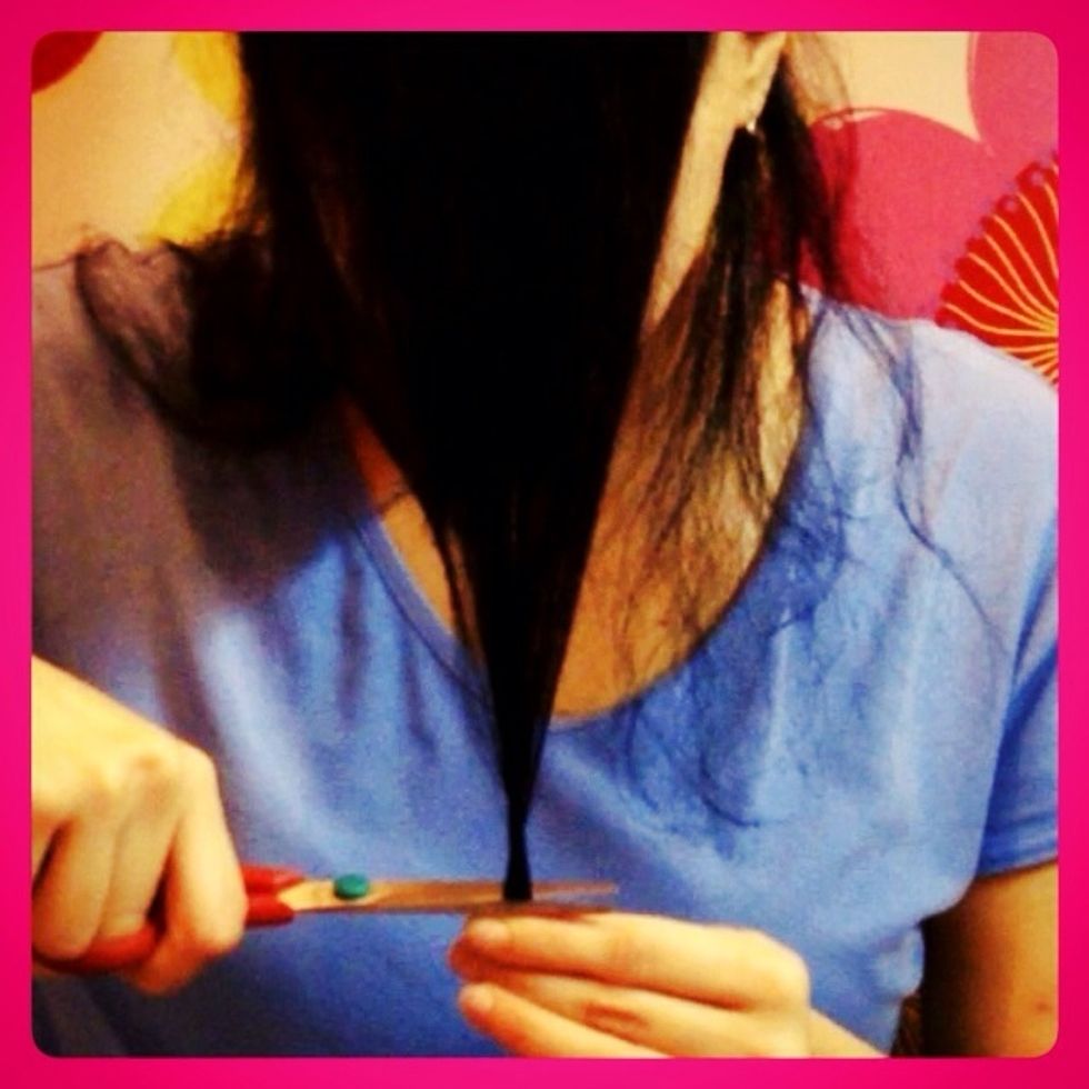 Then cut unwanted hair.\u2702