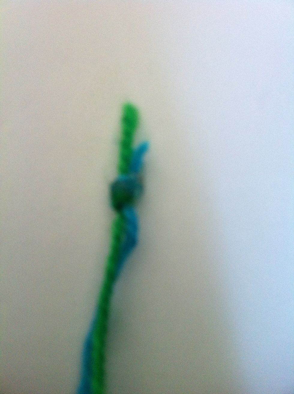 Then dab some glue on the knot and let it dry.*Again sorry for the blur!*