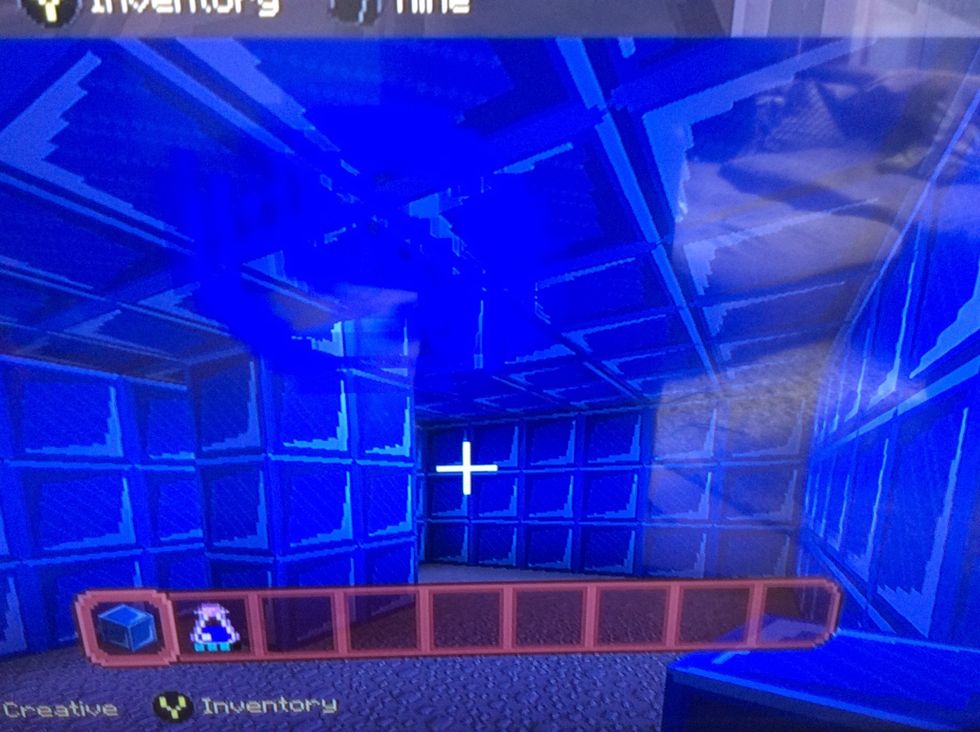 Then destroy all the blocks you filled in the under water house