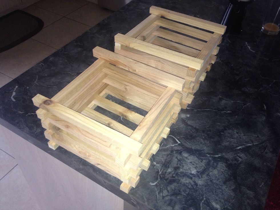 Then did a few layouts to see what worked best. I made sure to do them at the same time so they would be even