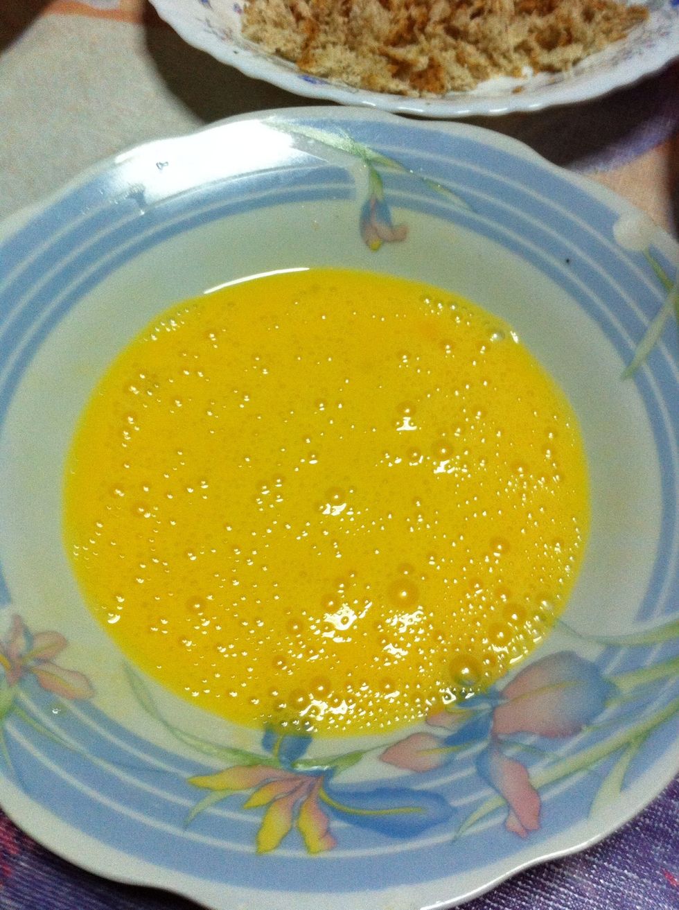Then dip into the egg....