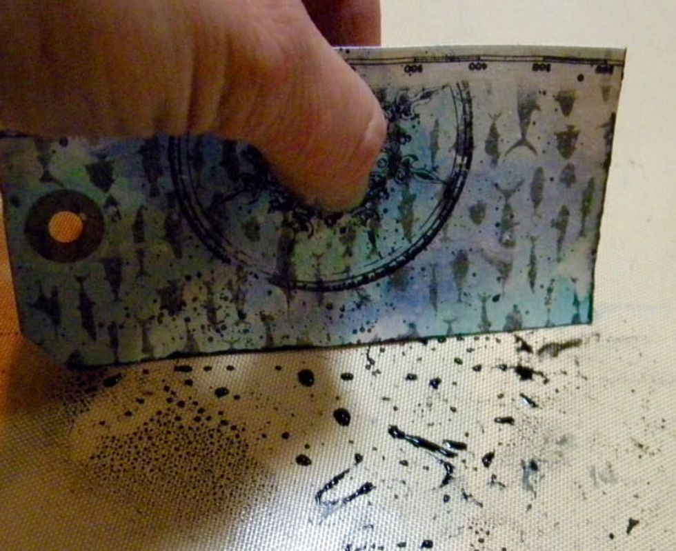 Then dipped the edges in it.