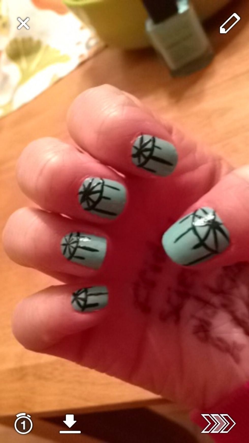 then do assorted lengths of lines coming down from the circle