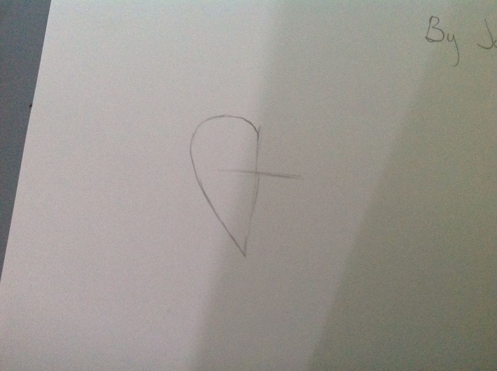 Then do one half of the heart. Try to do you best.
