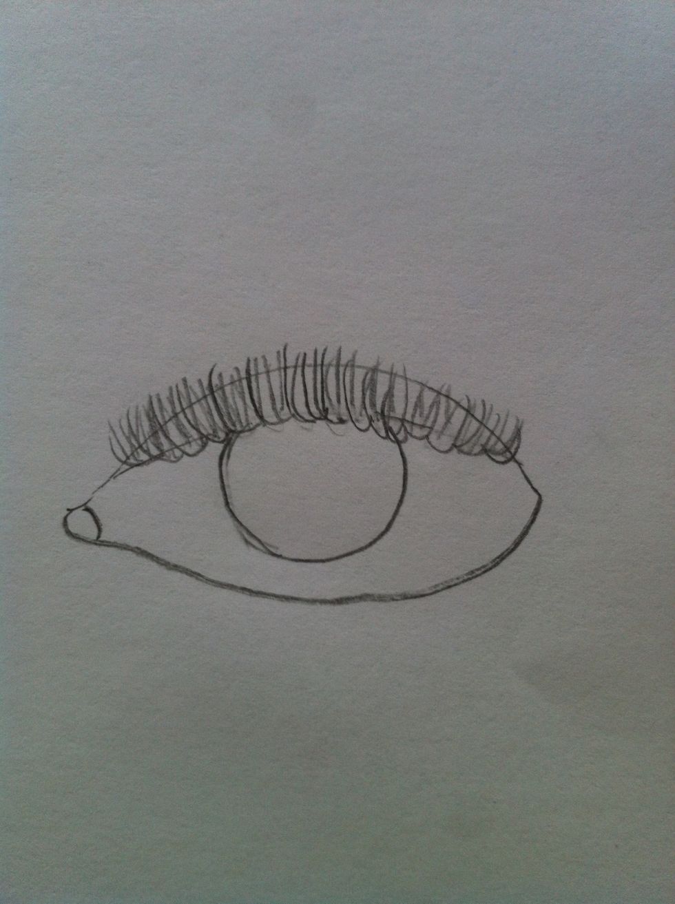 Then do the eye! The inside