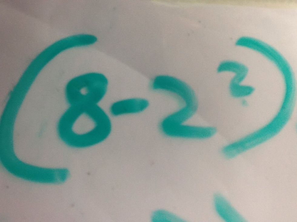 Then do the other problem in parentheses the answer for this problem is 4