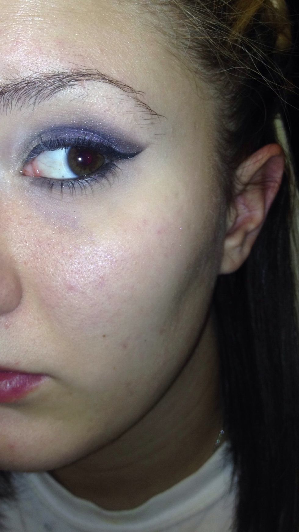 Then drag it down and blend some with a small liner bruh