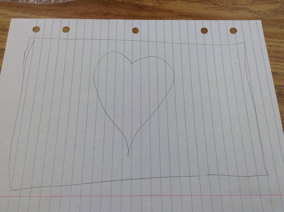Then, Draw a main sketch (in this perspective, it's a heart)