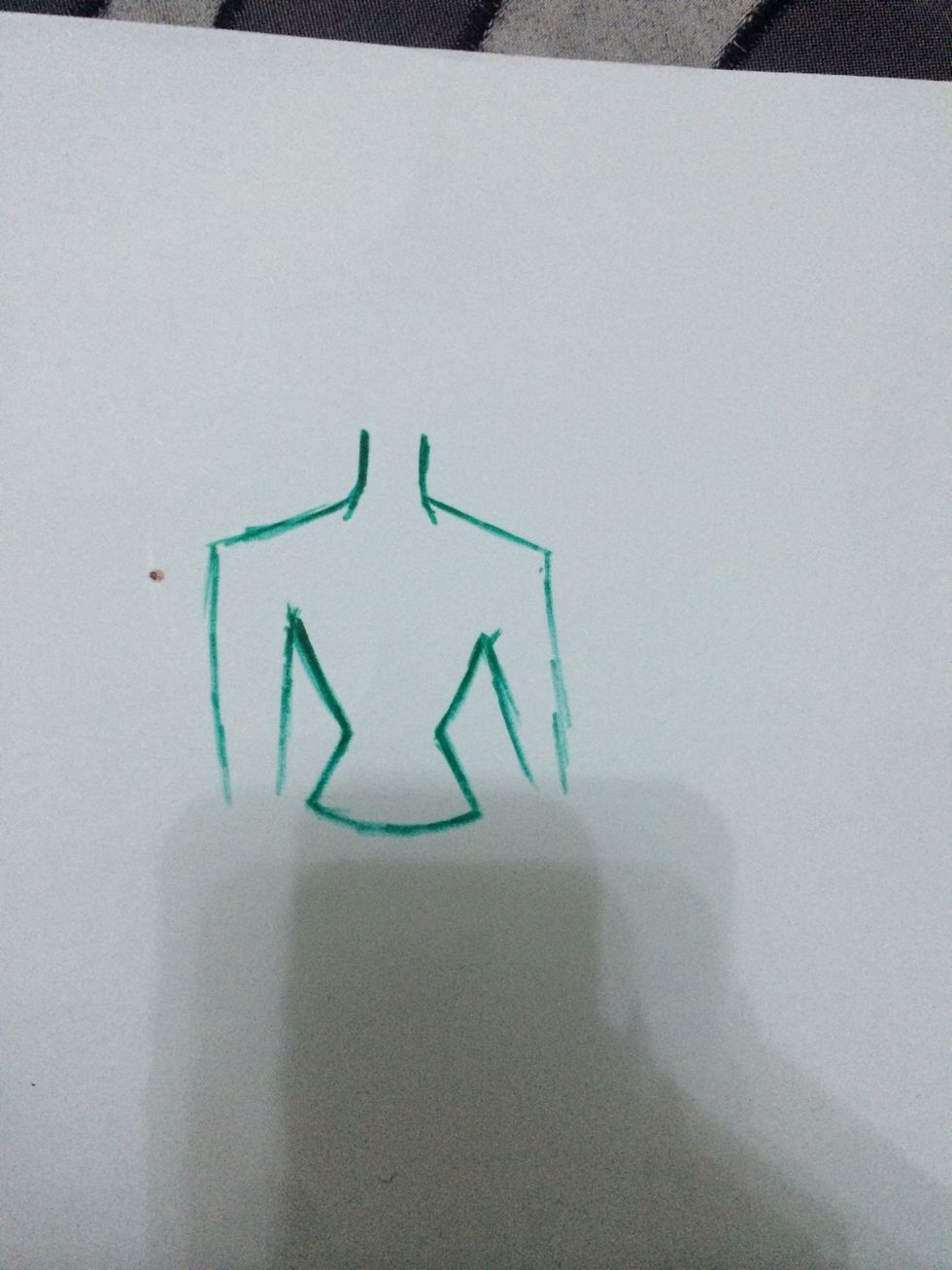 Then draw a small curve at the bottom