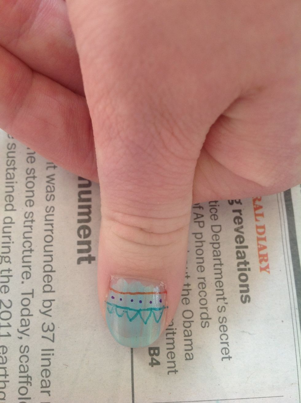 Then draw another line and a triangles