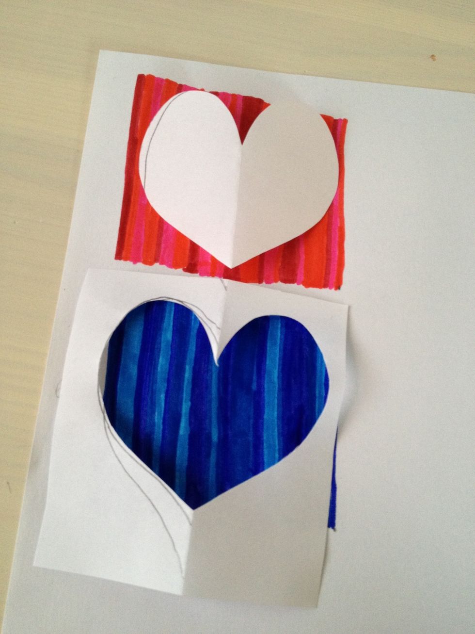 Then draw around the heart or inside the paper and cut.