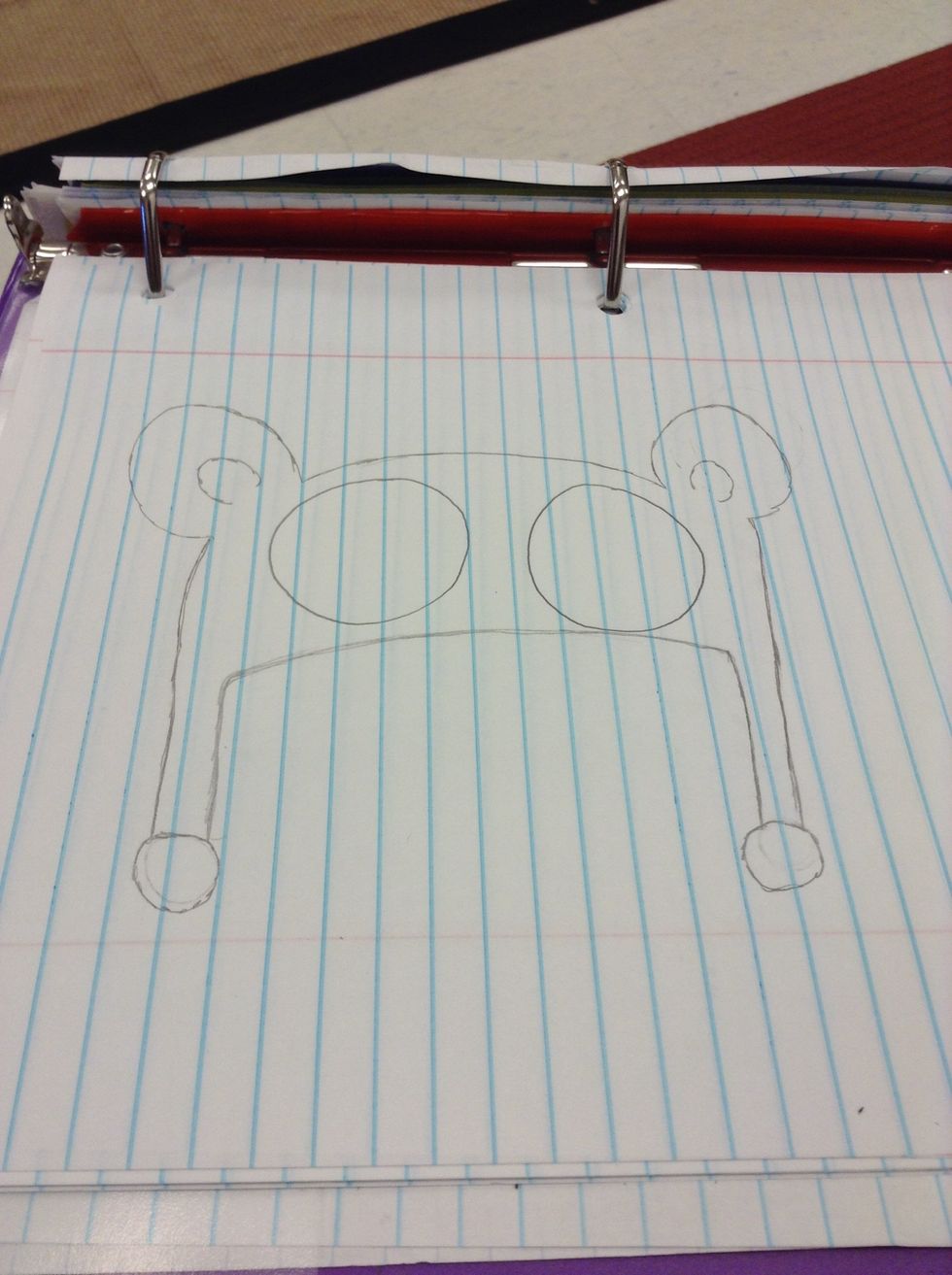 Then draw big circles in the big area