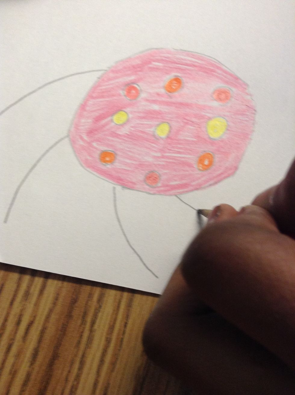 Then, draw curved lines on it so it will look nicer.