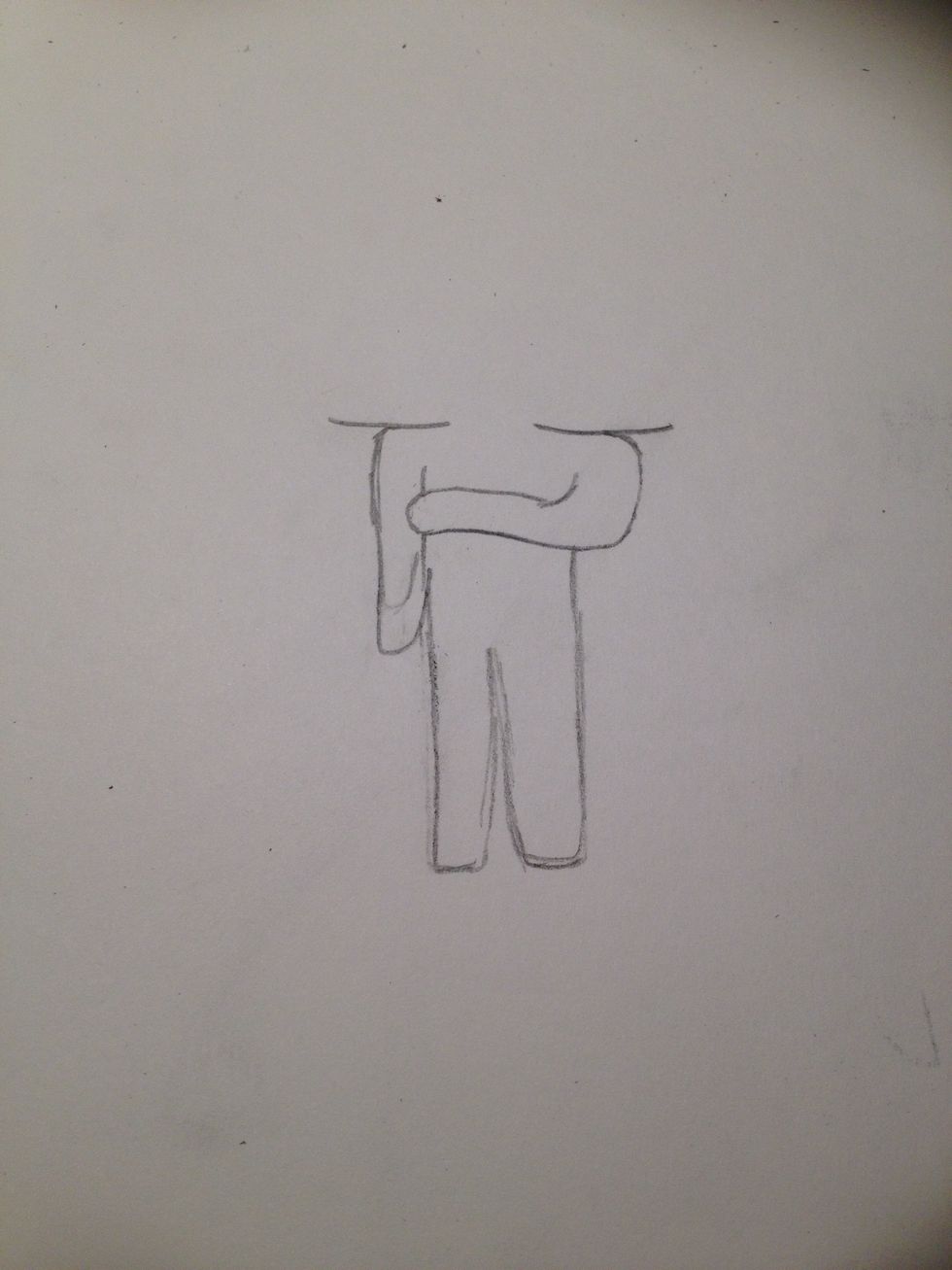 Then draw her/his legs