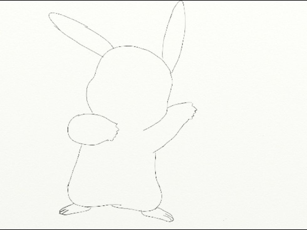 Then draw his whittle feets