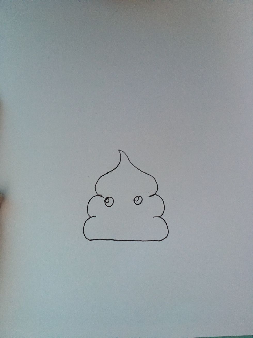 Then draw little circles inside the the bigger circles.