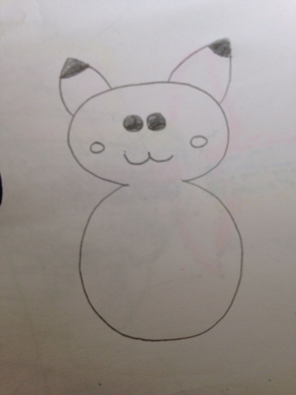 Then draw pickachu face