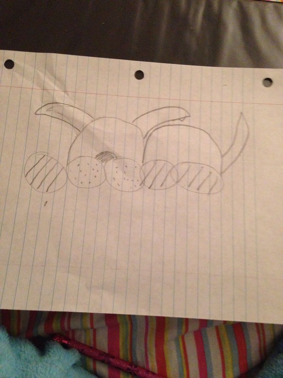 Then draw some ears and a tail
