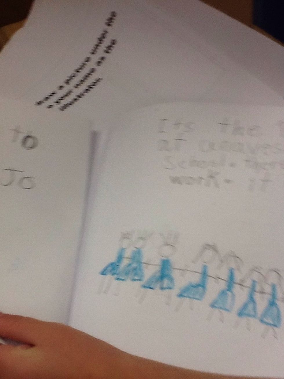 Then, draw the pictures for the story